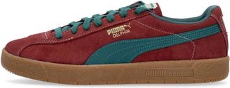 Puma Donker Jasper Lage Schoen met Leer - Heren - Sneakers - Bruin - 45 EU - Leer - Schoenen