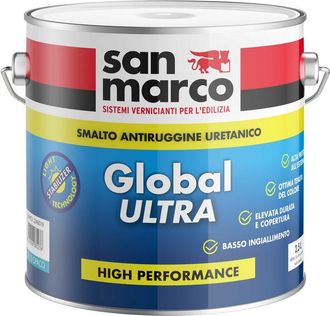 San Marco Smalto global ultra gl 10 lt 2,5 effetto opaco bianco