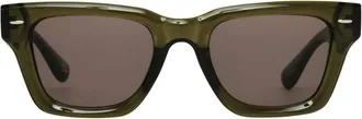 French Connection Smoke Square Ladies Sunglasses 10270164.CGR GRNSMK