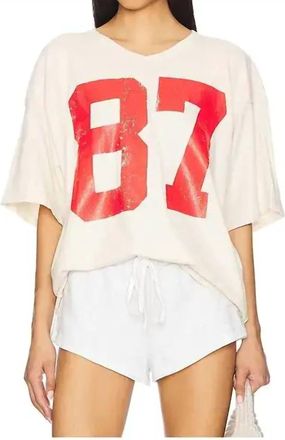 Daydreamer 87 Oversized Jersey Tee In White