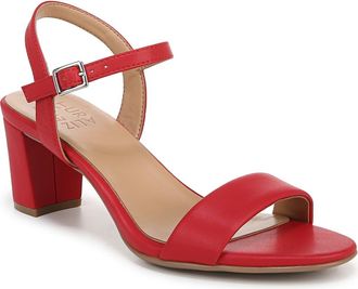 Naturalizer Bristol Ankle Strap Sandal - Wide Width Available in Crimson Red Faux Leather at Nordstrom Rack, Size 5.5