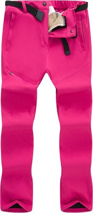 Generic Womens Waterproof Trousers Ski Snow Hiking Pants Soft Shell Expandable Waist Pants Winter Outdoor Windproof Warm Insulated Trousers Lightweight Cargo 