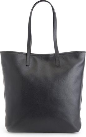 Royce Leather Tall Leather Tote with Wristlet in Black at Nordstrom