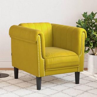 vidaXL Vidaxl - Sill&oacute;n De Terciopelo Amarillo