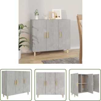 vidaXL vidaXL Credenza con ante - Credenza Grigio Cemento 90x34x80 cm in Legno Multistrato