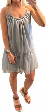 Wishlist Chiffon Racerback Mini Dress In Dove Blue