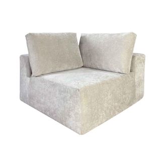 Oviala Sill&oacute;n rinconero para sof&aacute; modular en tela crudo L 100 cm