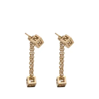 Fendi FF-logo Cube Drop Earrings
