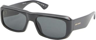 Saint Laurent Accessoires, unisex, Zwart, ONE Size, Sl 869 Rechthoekige Zonnebril