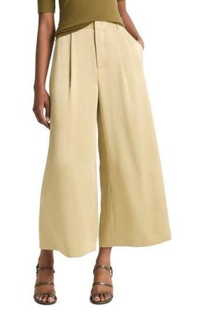 Vince Mid Rise Satin Culottes in Pale Cliff at Nordstrom Rack, Size 16 (Similar To 14W-16W)