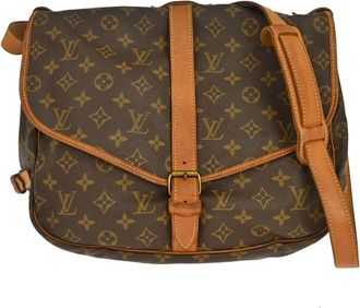 Louis Vuitton Saumur Monogram Canvas Brown Canvas Handbag (Pre-Owned)