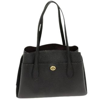 Coach Pre-owned Shoulder Bags, female, Black, Size: ONE SIZE Pre-owned Laura Carryall Leather Tote Bag