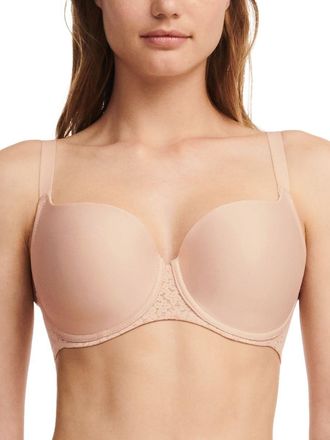 Chantelle Womens Norah Covering T-Shirt Bra - Beige Polyamide - Size 32DD