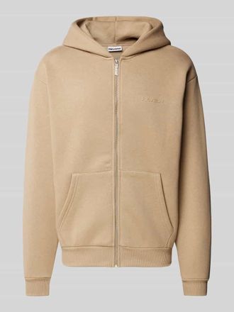 Review Sweatjacke mit Kapuze in Taupe, Größe M