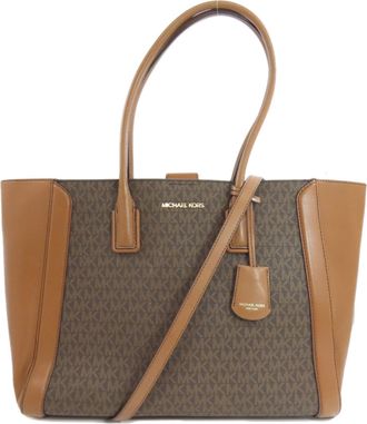 Michael Kors Brown Pvc Tote Bag (Pre-Owned)
