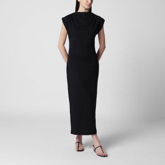 Anine Bing Alix black cotton-blend dress