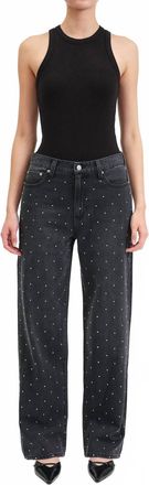 Daze High Rise Slouch Fit Jeans In Midnight Twinkle