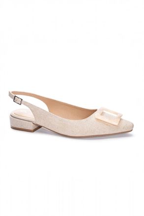 Chinese Laundry Womens Sweetie Linen Slingback Flats In Beige