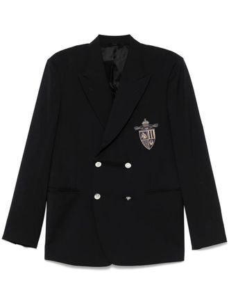 Fendi Straight-Cut Double Breasted Wool Jacket