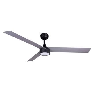 Netlighting Cruiser XL 3 Blade Ceiling Fan Black Aluminium Light Smart in Grey