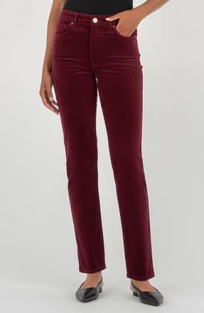 Kut from the Kloth Rachael High Waist Corduroy Mom Jeans in Dark Cherry at Nordstrom Rack, Size 00