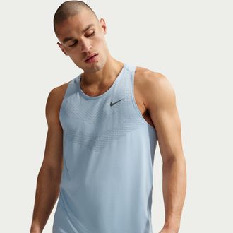 Nike Mens Stride Dri-FIT ADV Running Tank Top in Blue | HV5210-440