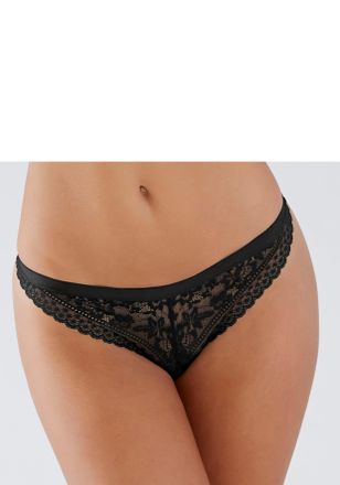 Vivance String VIVANCE Viola, Damen, Gr. 40/42, schwarz, Microtouch, Obermaterial: 86% Polyamid, 14% Elasthan, figurbetont, Unterhosen String, aus Spitze, mit