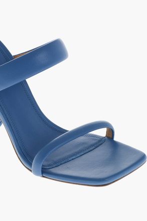 Off-white Leather Sandals With Decorative Spring-Shaped Heel 12cm Off-White