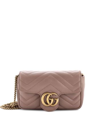 Gucci GG Marmont Flap Bag Matelasse Leather Mini crossbody bag - Neutrals