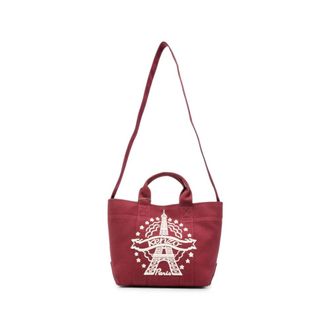 Kenzo Borsa Tote Piccola con Design Torre Eiffel - - Bags - Donna - Rosso - ONE SIZE
