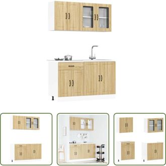 vidaXL vidaXL Archiviazione cucina - Set Mobili da Cucina 4 pz Lucca Rovere Sonoma in Truciolato