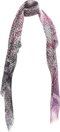 Chanel cashmere CC tweed texture print scarf
