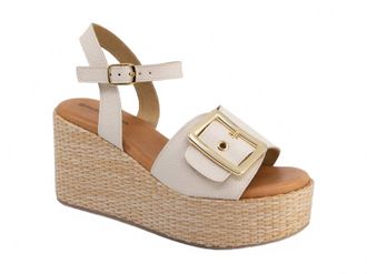 Chocolat Blu Womens Jenis Leather Sandals In Ice