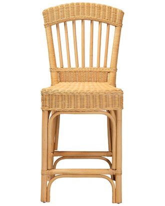 Baxton Studio Barito Modern Bohemian Rattan Counter Stool