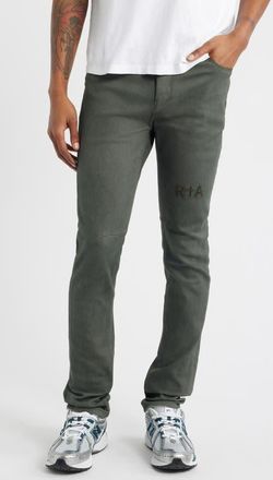 Rta Bryant Mid Rise Skinny Jeans in Dusty Olive Triple Cross at Nordstrom, Size 28