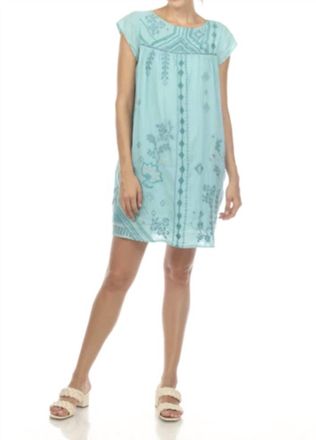 Johnny Was Willow Petal Tunic Dress In Marine Blue
