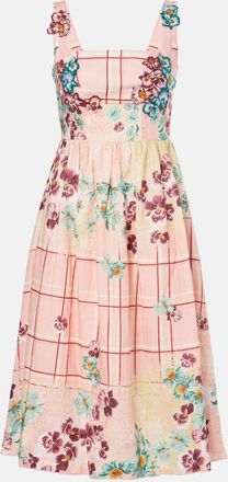 Agua Bendita Miramar Prado linen midi dress