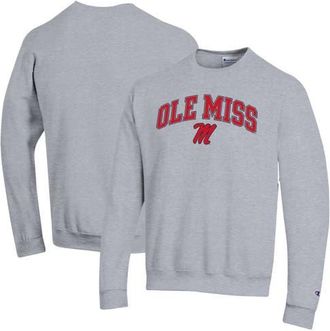 Champion Mens Champion Heather Gray Ole Miss Rebels Arch Over Logo Pullover Sweatshirt at Nordstrom, Size Xx-Large