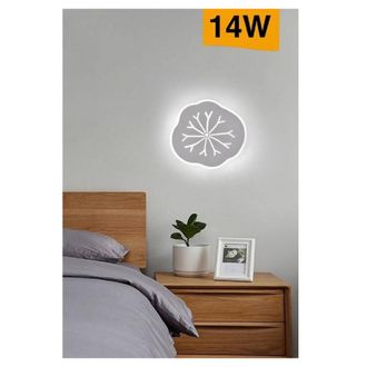 Trade Shop Trade Shop Traesio - Trade Shop - Applique Led Decorativa Effetto Venature Foglia Muro Lampada 14w Moderna Aq10-3c