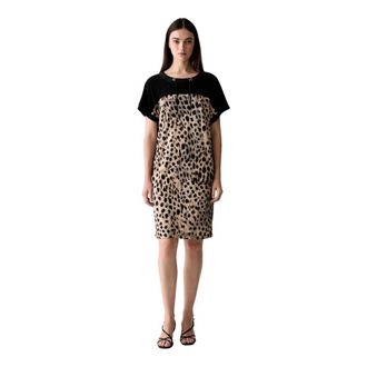 Joseph Ribkoff Kleedjes, Dames, Veelkleurig, XL, Polyester, Zijdeachtige jurk met dierenprint