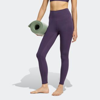 adidas Trainingstights ADIDAS PERFORMANCE ALL ME ESSENTIALS FULL-LENGTH LEGGINGS, Damen, Gr. XL, N-Gr, aurora plum, aurora plum, Obermaterial: 85% Polyester,