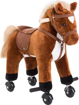 HOMCOM Caballito infantil 55x23x60 cm marr&oacute;n