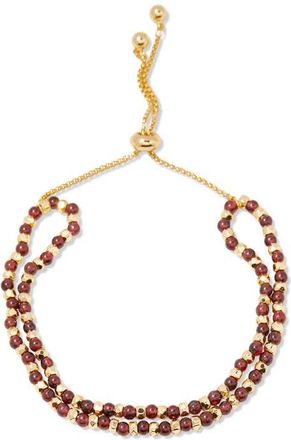 Brook & York Evette Birthstone Beaded Slider Bracelet in Gold January at Nordstrom