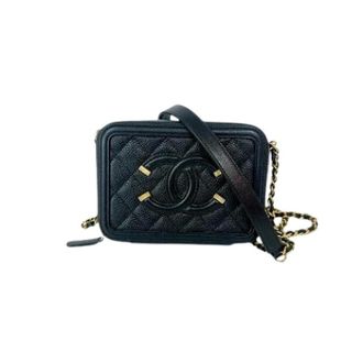 Chanel Pre-owned Filigree Vanity Case - Dames - Pre-owned - Zwart - Maat: ONE Size Leer