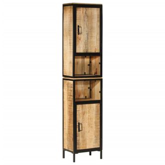 vidaXL Mobile Da Bagno 40x27x180 Cm In Ferro E Legno Massello Di Mango Vidaxl