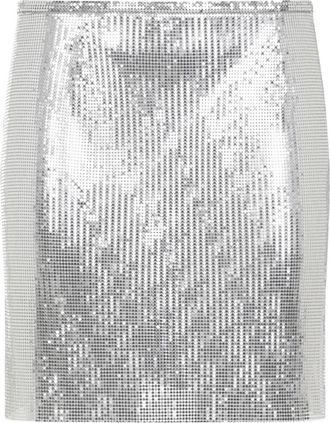 Paco Rabanne Metallic Rok - Dames - Korte rokken - Grijs - S - Rokken