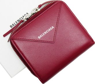 Balenciaga Bordeaux Leather Wallet (Bi-Fold) (Pre-Owned)