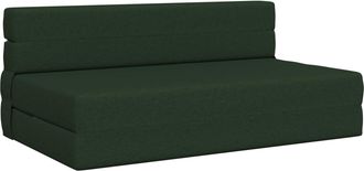 vidaXL Sof&aacute; Cama Plegable Verde Oscuro 152 X 86,5 X 60 Cm Tela Vidaxl