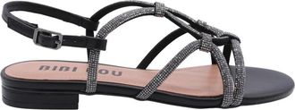 Bibi Lou Stijlvolle Sandaal met Seal Detail - Dames - Sandalen - Zwart - 36 EU - Schoenen