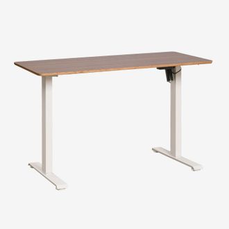 Sklum Escritorio Elevable El&eacute;ctrico Rectangular Con Funci&oacute;n De Memoria En Madera Y Hierro Serpi Sklum
